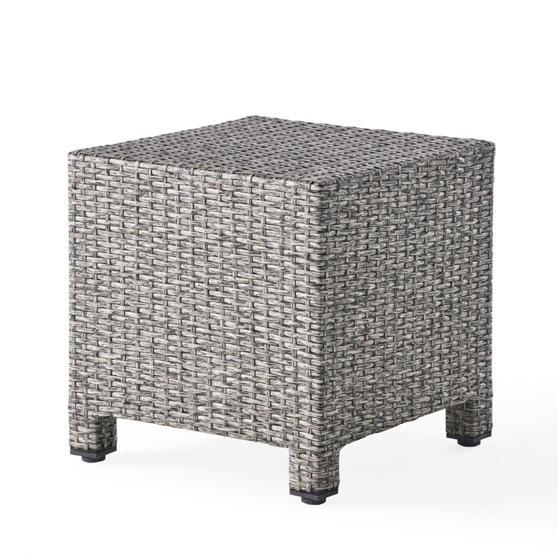 Accent Table - 18" Cube Side Table, Black Pe And Iron, Assembly- Design, No Assembly, Black