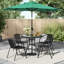 Carruthers 2 - Person 80cm L Outdoor Garden Tempered Glass Wood Grain Coffee Table