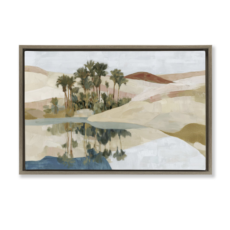 Cadre flottant Desert Oasis, 21 x 31, Montalcino Elm Floater Framed