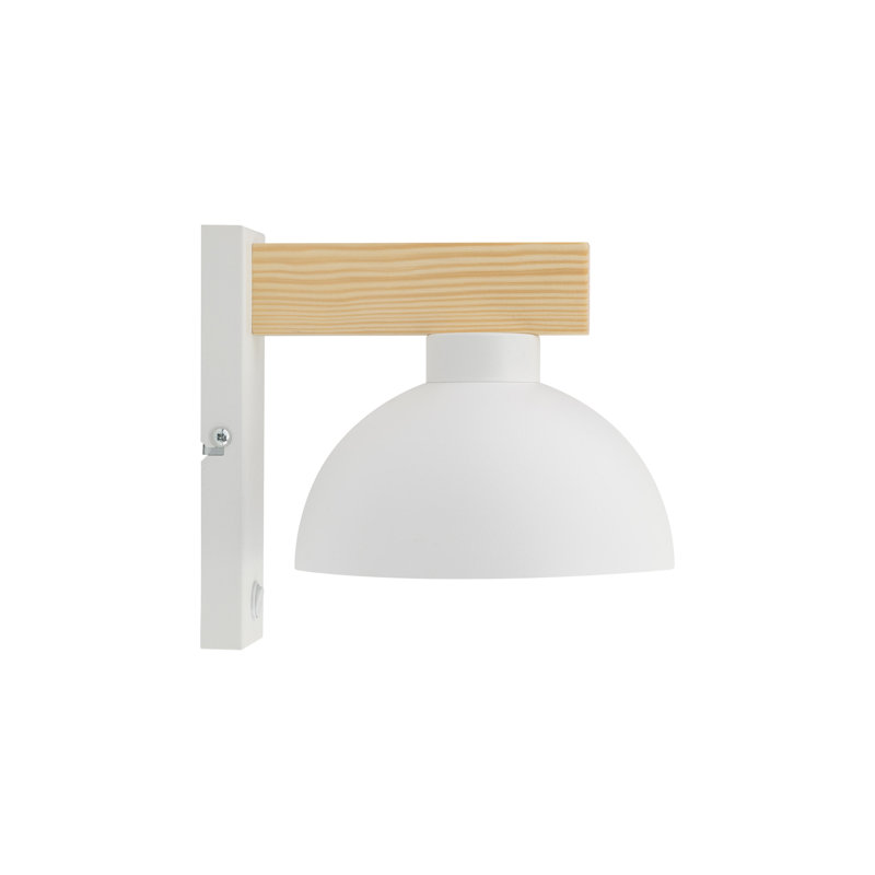 Lorenza 1-Light Dimmable White Armed Sconce