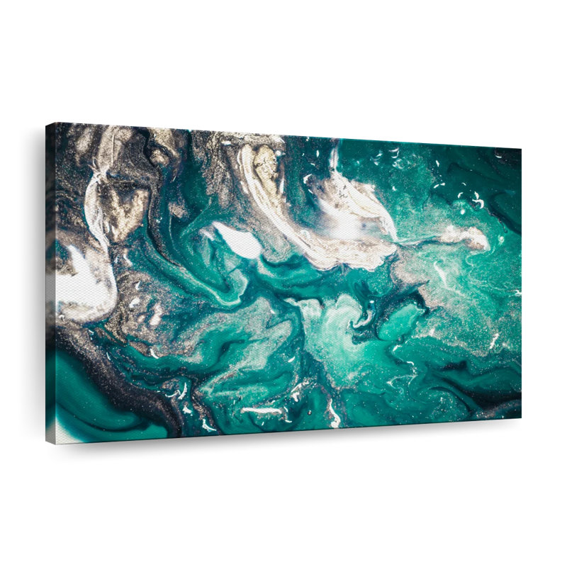 " Abstract Teal Canvas Print ", 30" H x 45" W x 1.25" D