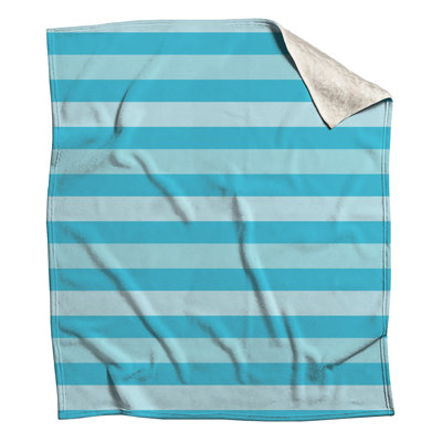 Blue White Stripes Blankets