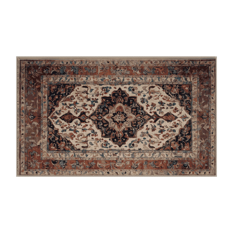 Tapis brun soyeux et moelleux, Rectangle 2 pi x 3 pi