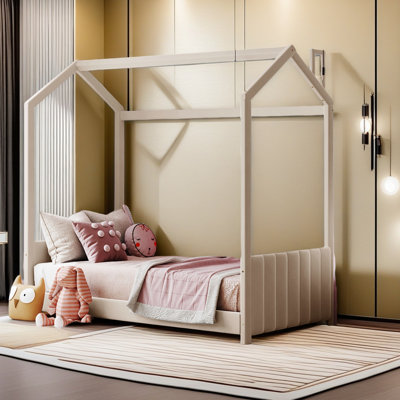 Velvet House Bed Wood Bed