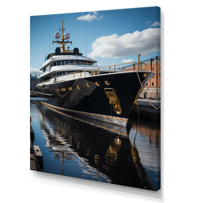 Port Dockside Elegance II - Nautical & Beach Canvas Wall Art, 32" H x 16" W, Toile tendue