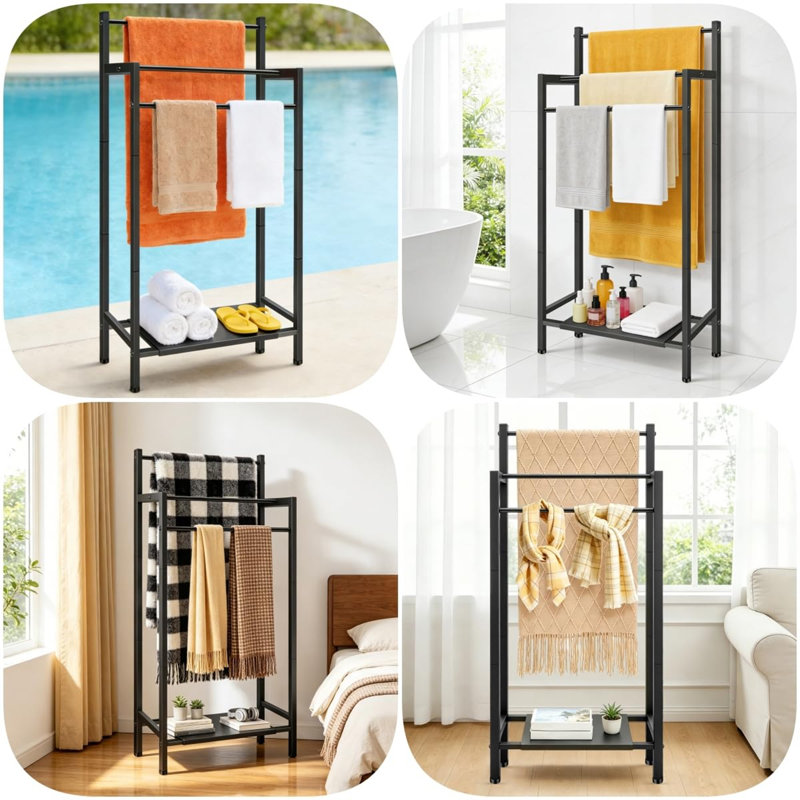 Freestanding 3-Tier Towel Rack