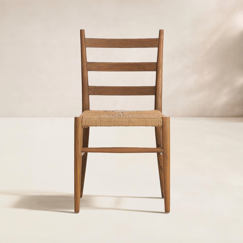Chopin Outdoor Teak Dining Side Chair, Stained Toasted Brown
