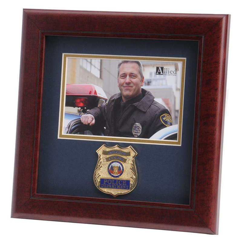Yessenia Brown Wood Beveled Picture Frame with Mat
