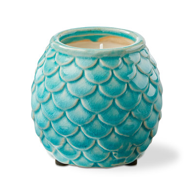 Citronella Tealight Candle Jar Blue 20 Hour Burn Time Spot Clean 3.75 x 3.75 x 3.5 Inches Everyday Use