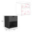 Table de chevet haute 19,7 pouces avec tablette ouverte Bulerin-1446021865