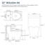 Toilette allongée une pièce à hauteur double 17 po à hauteur confortable pour surface vitrée fixée au sol (siège inclus)