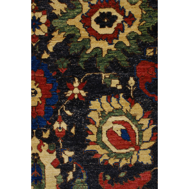 Tufenkian Outlet Kazak Wool Oriental Area Rug in Black/Gold