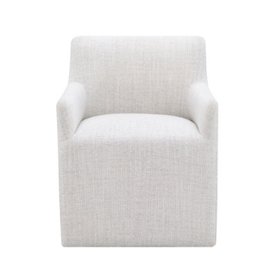 Upholstered Dining Chair with Casters