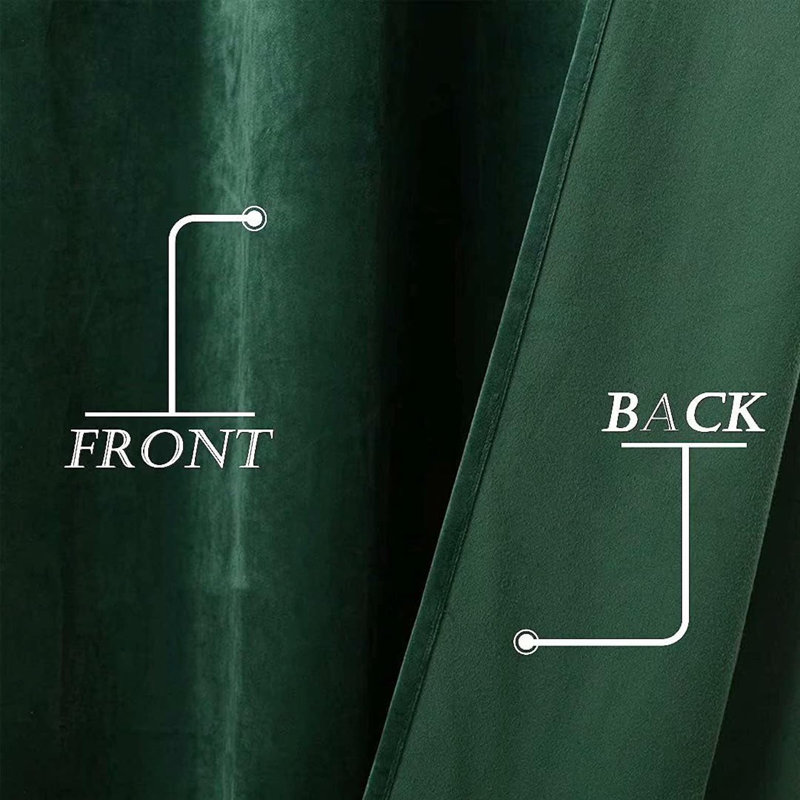 Karlyle Single Curtain Panel, Dark Green, 106" W x 108" H