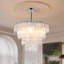 Lustre en cristal de luxe French French, base E14 à 8 lumières avec tiges réglables