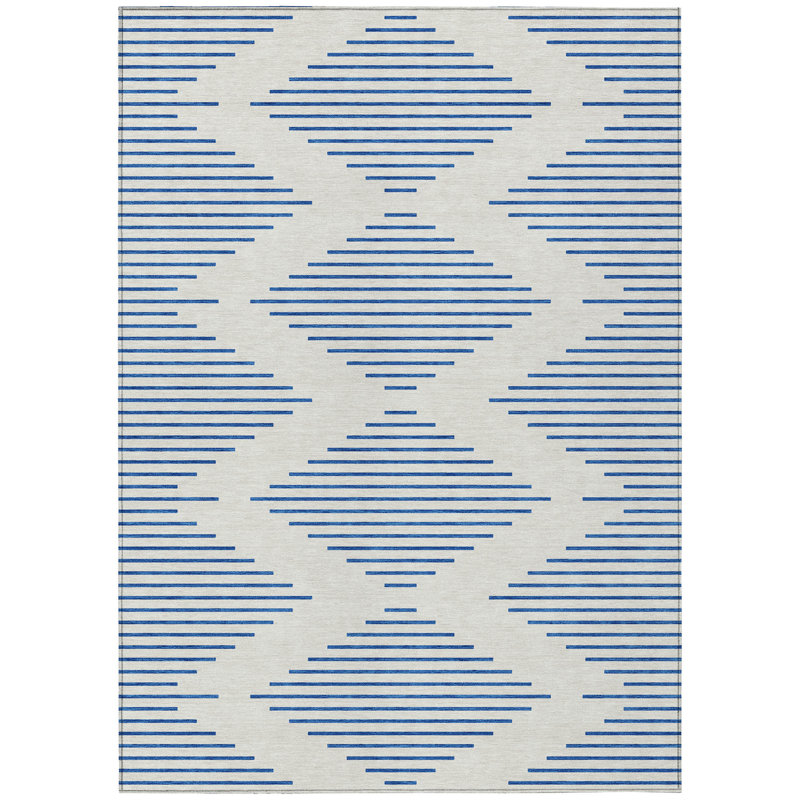 Norelia Ivory Washable Indoor-Outdoor Rug - , 10' x 14'