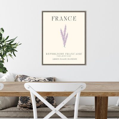 Reproduction d'art sur toile encadrée, "France lavande" par Chayan Lewis