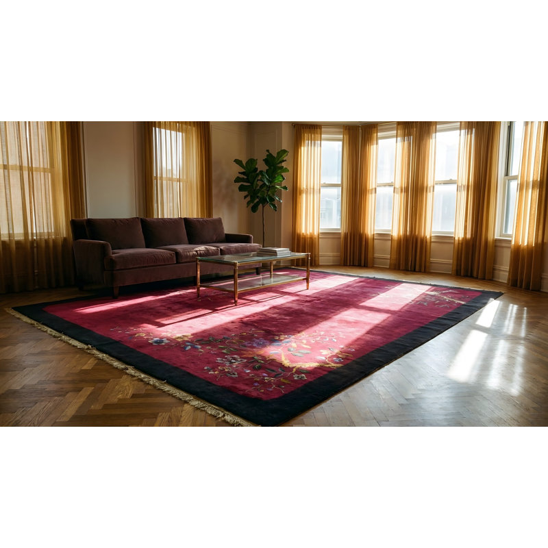 Tapis art déco chinois uni