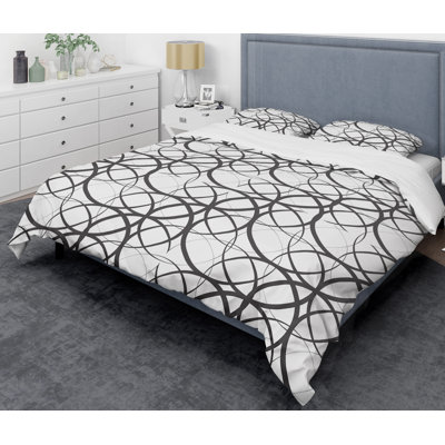 Ensemble de housse de couette monochrome Mid-Century