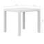 Table de salle à manger de patio, texturée blanche, plateau de table carré de 31 pouces