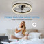 Ventilateur de plafond à intensité variable 20 "avec lumières DEL Peronne
