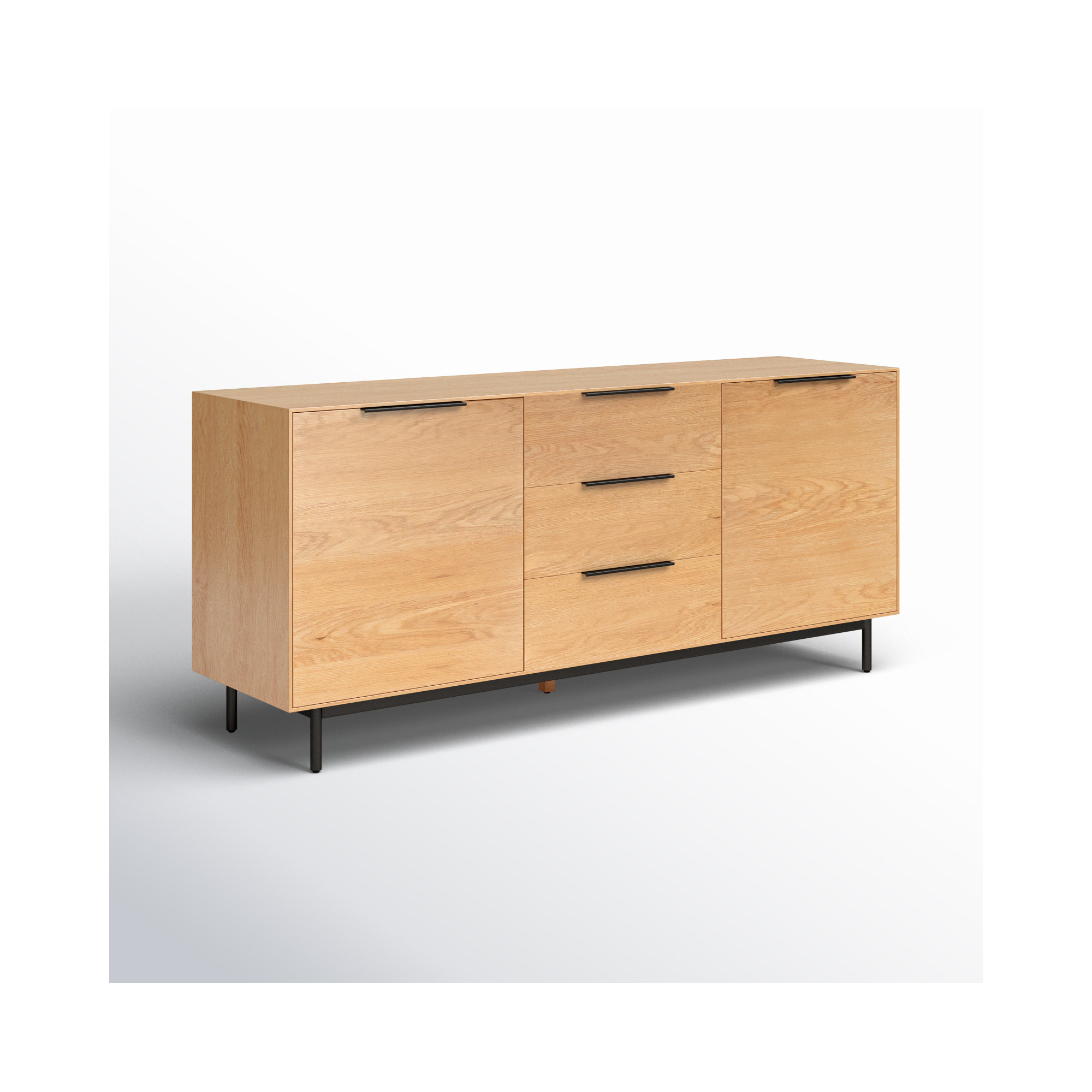Ellis Fully Assembled Sideboard with Dovetail Drawers, Brown