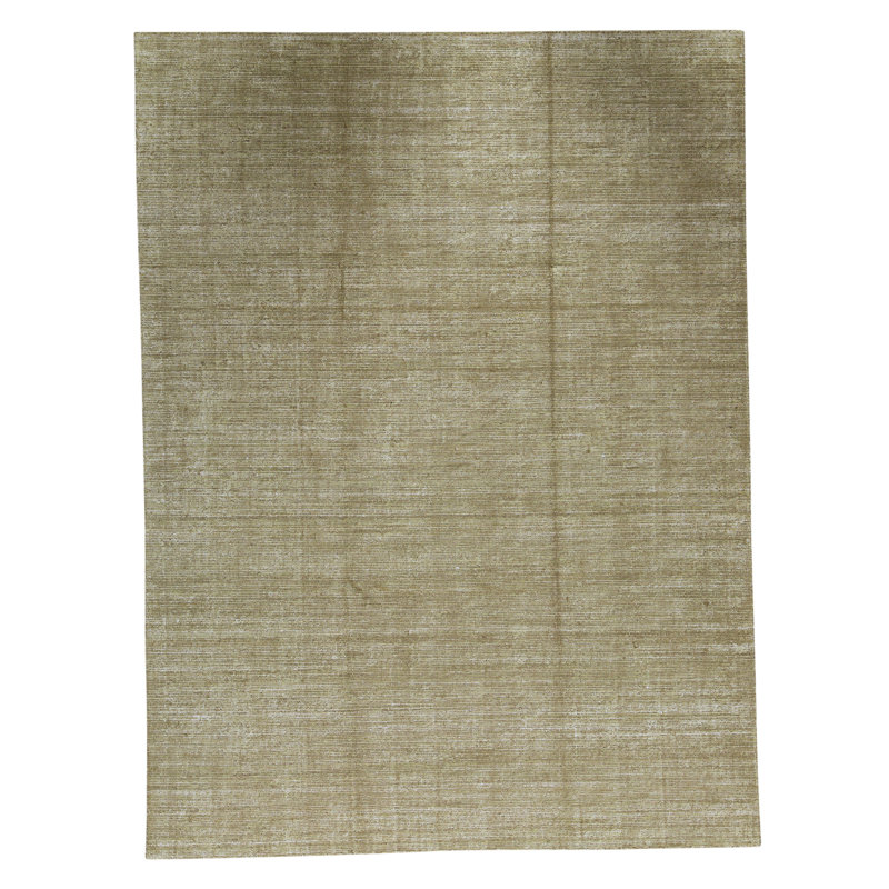 Hand Knotted Area Rug in Gold