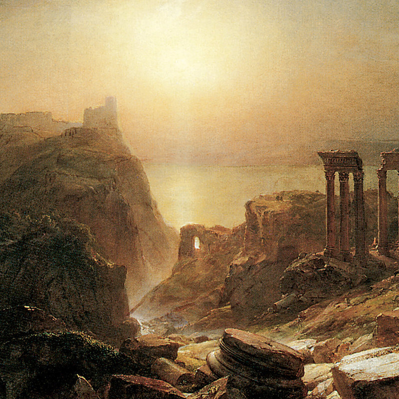 «Syria by the Sea, 1873» par Frederic Edwin Church, reproduction d'art encadrée, H 14,25 po x l 17,25 po x P 1,875 po