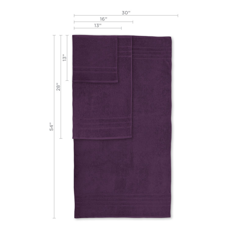 Ensemble de serviettes 6 pièces Martex Ultimate, Mauve foncé