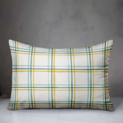 Plaid Outdoor Reversible Throw Pillow