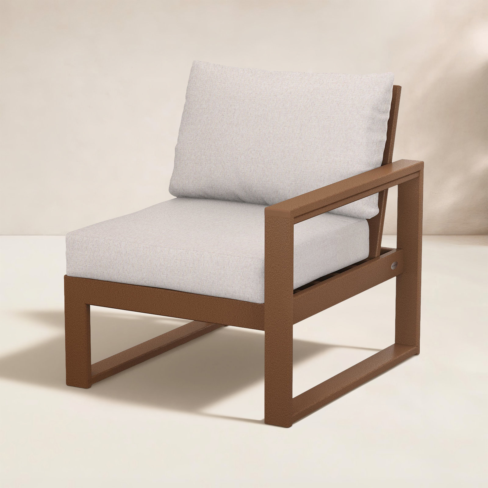 Edge Patio Lounge Chair, Dune Burlap Revolution®, Teak
