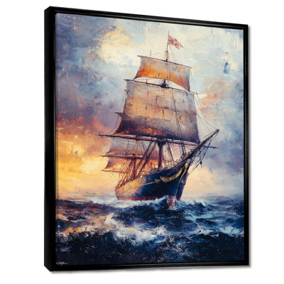 Almke, États-Unis, histoire d'un navire arrivant dans le territoire de la Louisiane. I - Bateau à voile grand art mural