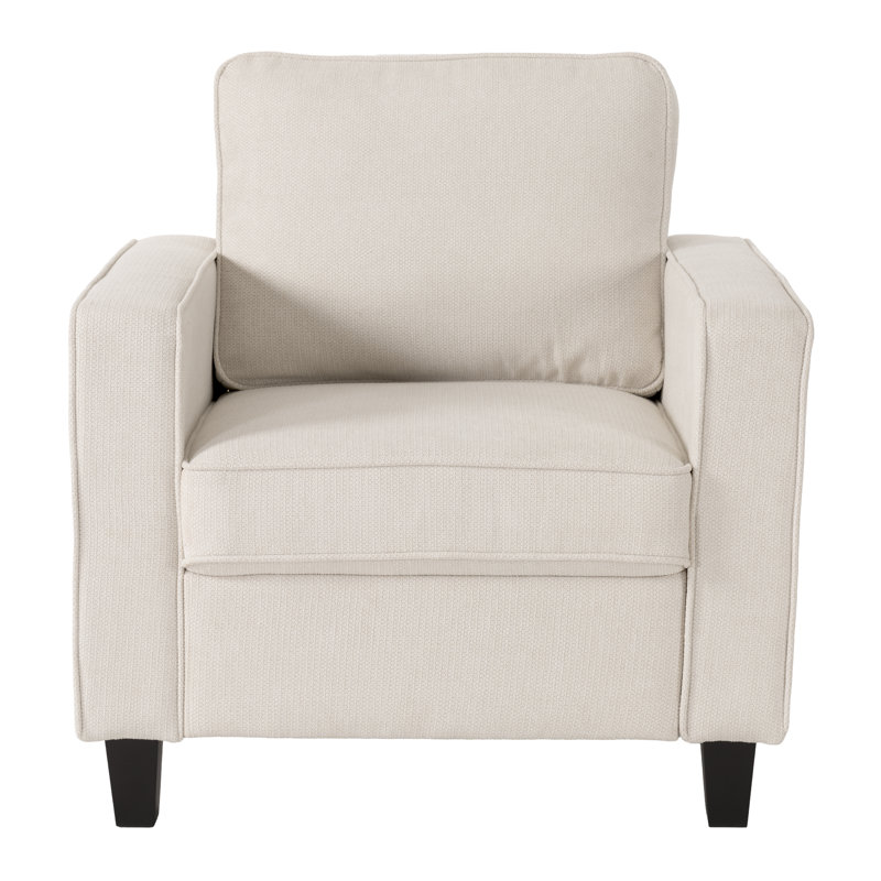Fauteuil en polyester 85,09 cm de large, Polyester beige clair