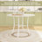 Kasandra 36” Round Dining Table for 4 People, White Faux Marble Kitchen Table with Metal Base, Space Saving Circle Dinner Table, Small Space Wood Kitchen & Dining Room Tables for Breakfast Nook, Apartment, Dining Room, Living Room-1282729840