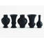 5 Piece Mini Chinoise Vase Set-Matte Black-64404921