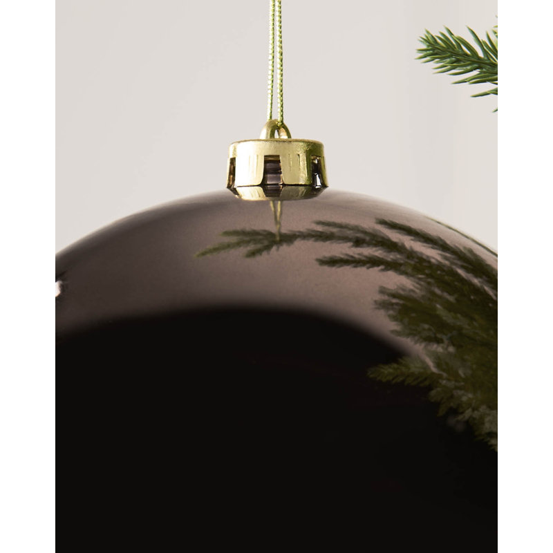 21.8cm Polystyrene Bauble, 21.8 cm H x 20 cm W x 20 cm D, Mocha