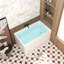Baignoire autoportante de 47 po en acrylique, forme rectangulaire spacieuse, finition blanc brillant, débordement de chrome et bonde escamotable