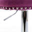 Lot de 2 chaises en velours, siège réglable de 63,5 à 84 cm, base violette, dossier confortable pour îlot de cuisine, siège en pouces, 2 chaises de bar/maison
