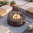 Langport Concrete Propane Fire Pit Table-1259157459
