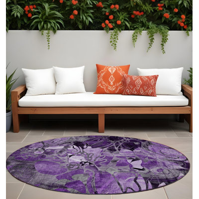 Tapis d'intérieur rond 8 pi
