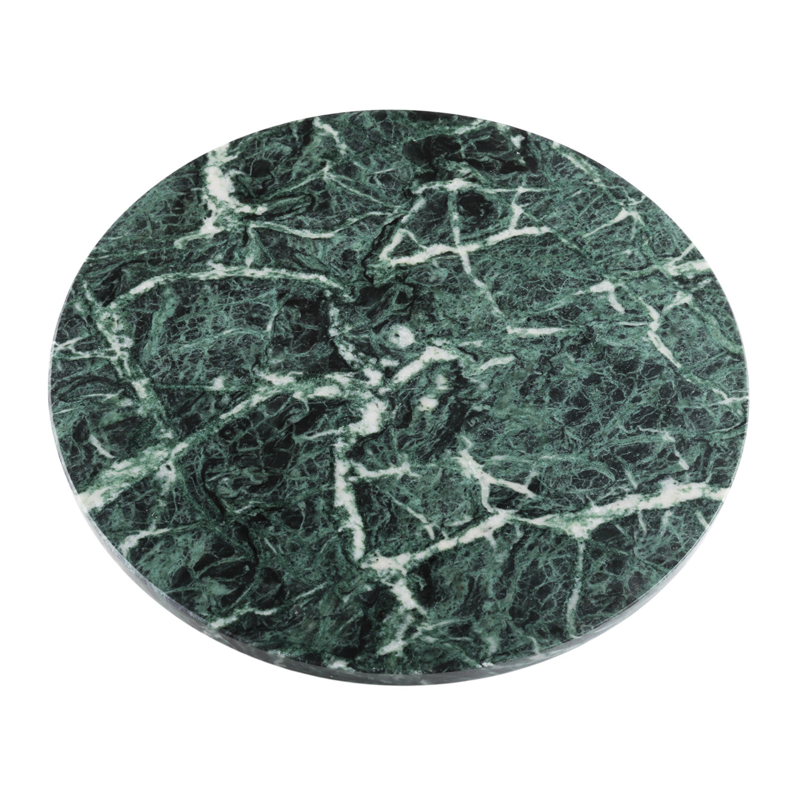 Koville 16*16in Luxury Marble Granite Cutting Board for Kitchen,Round - Indian Green