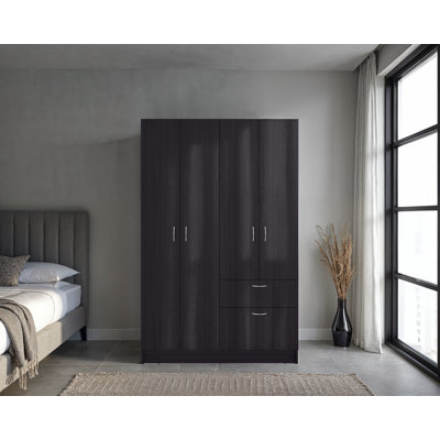 Habana 2-Cabinet Bedroom Armoire, with One Drawer and One Hidden Drawer for Shoes