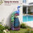 Peacock Sculpture Water Fountain with LED Lights, 31.5" Tall Freestanding Resin Cascading Water Feature for Indoor Outdoor Garden Decor-463927381