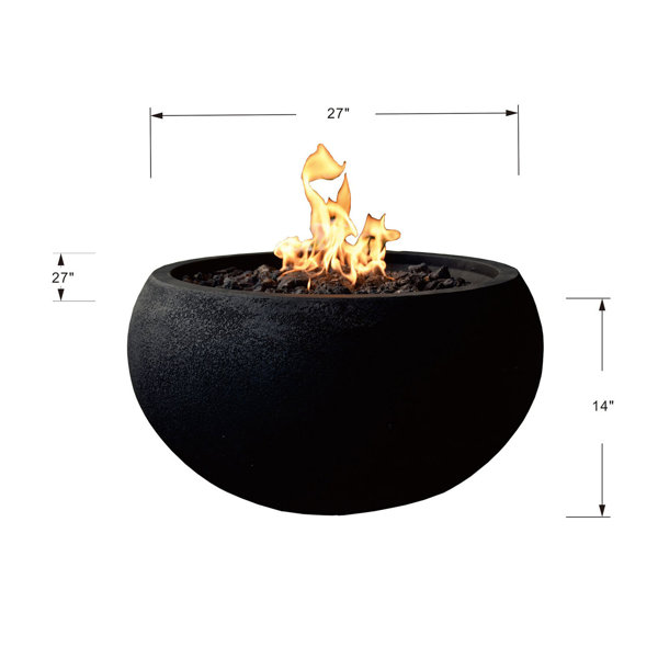 Modeno York Concrete Natural Gas Fire Pit & Reviews | Wayfair