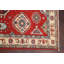Tapis rouge en laine noué à la main de conception unique 2 pi 8 po x 3 pi 11 po