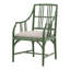 Furniture Classics Riley Green Mahogany Linen Seat Arm Chair