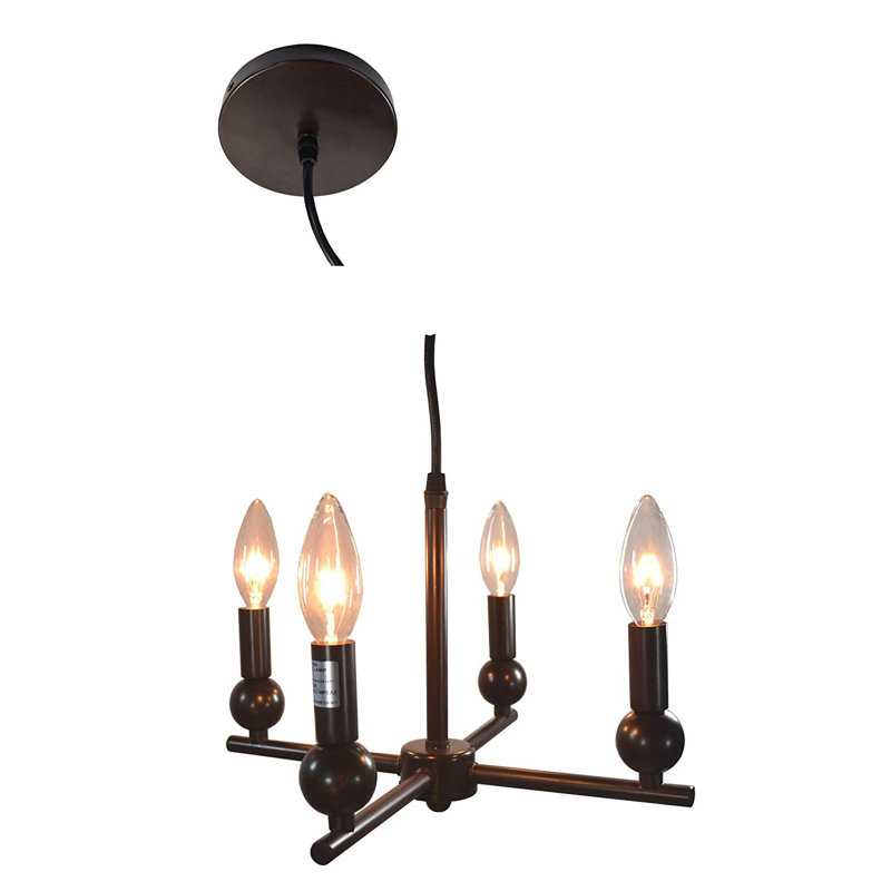 Style bougie classique/traditionnel 4 lumières lustre Goku, Bronze