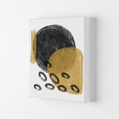 Dalia Chalk Black And Gold Bubbles by Pixy Paper - Print