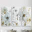 «Garden Glitter III», ensemble de 3 reproductions d'images sur toiles-83146053