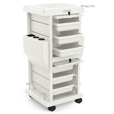 Chariot-chariot multifonctionnel verrouillable pour les salons de beauté